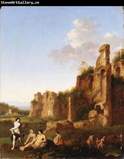 Jan van Haensbergen Landscape with bathing women